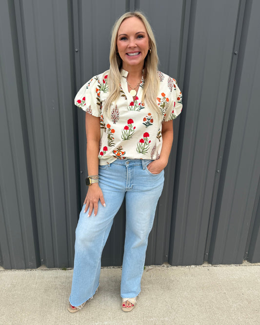 Petal Parade Puff Sleeve Top