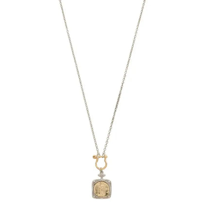 Gilded Frame Medallion Necklace