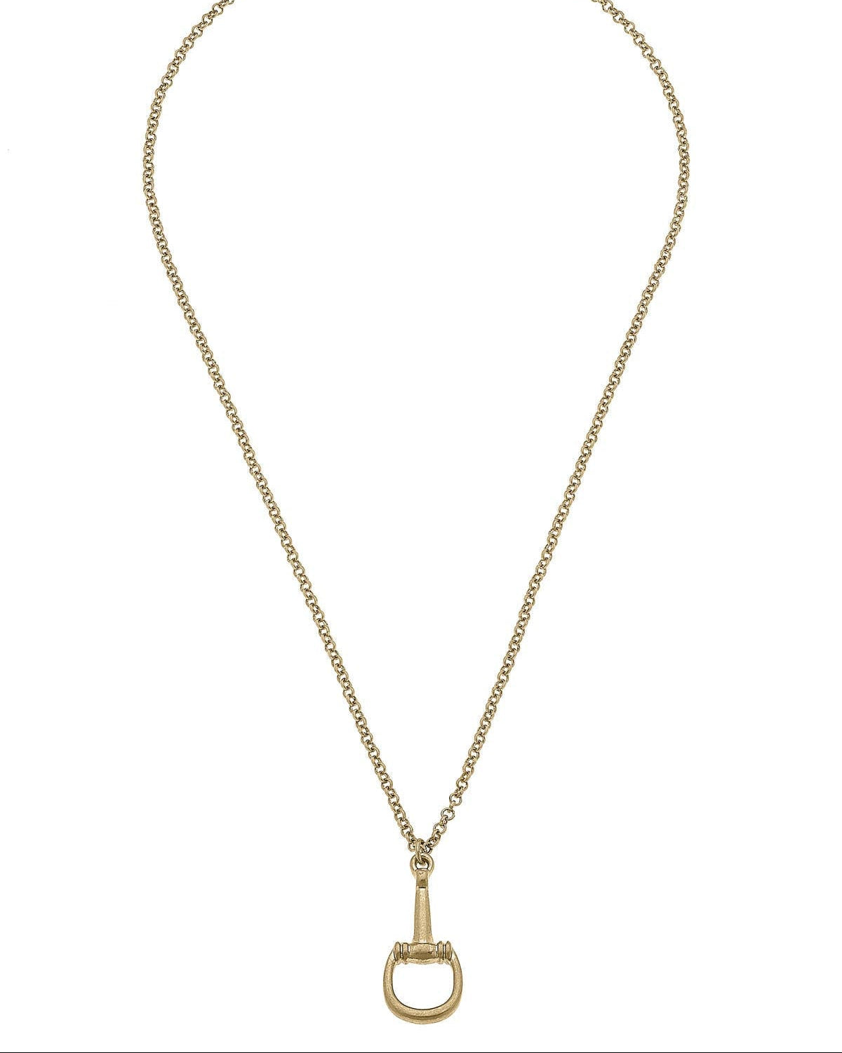 Lou Ann Horsebit Pendant Necklace