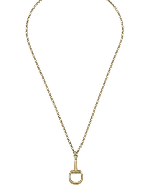 Lou Ann Horsebit Pendant Necklace