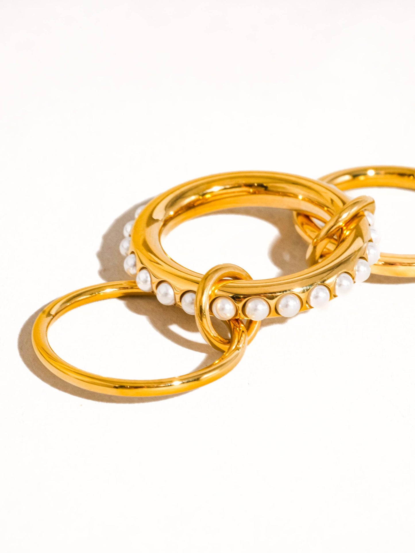 Gilded Glow Stacker Ring