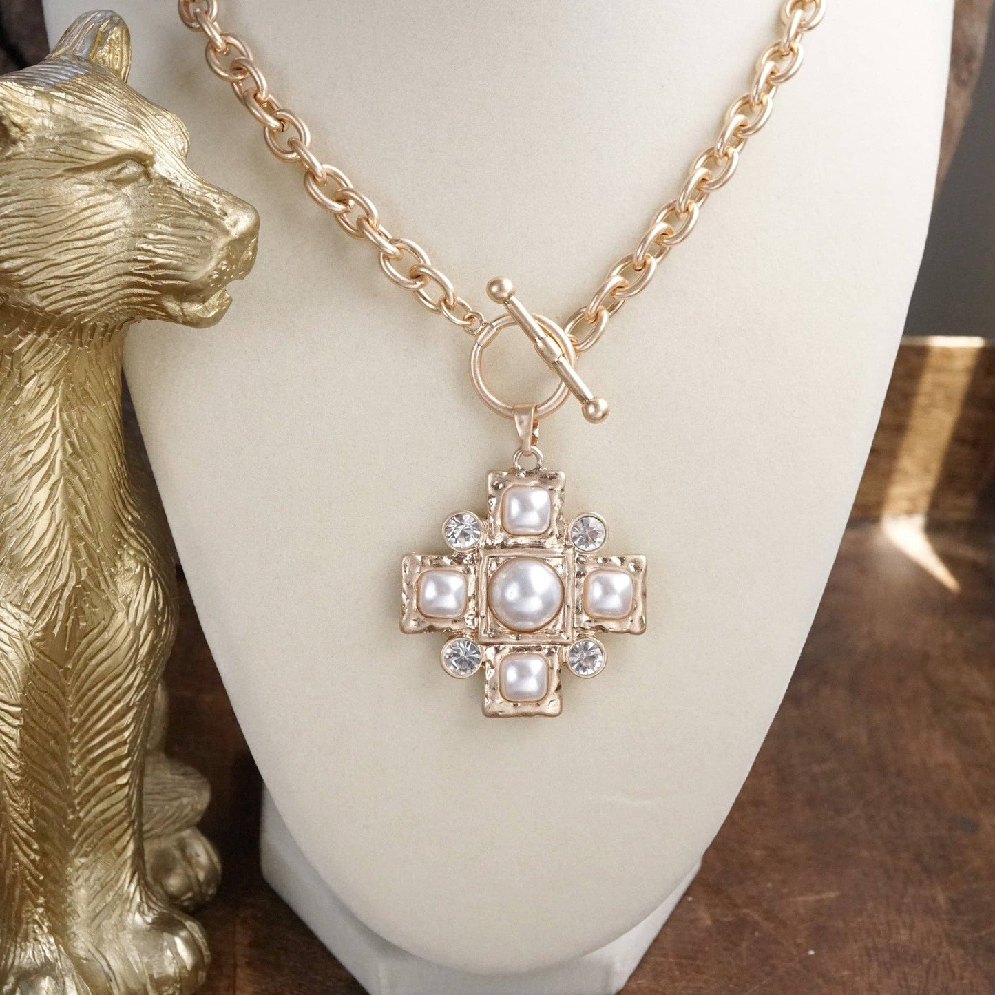 Golden Grace Cross Necklace
