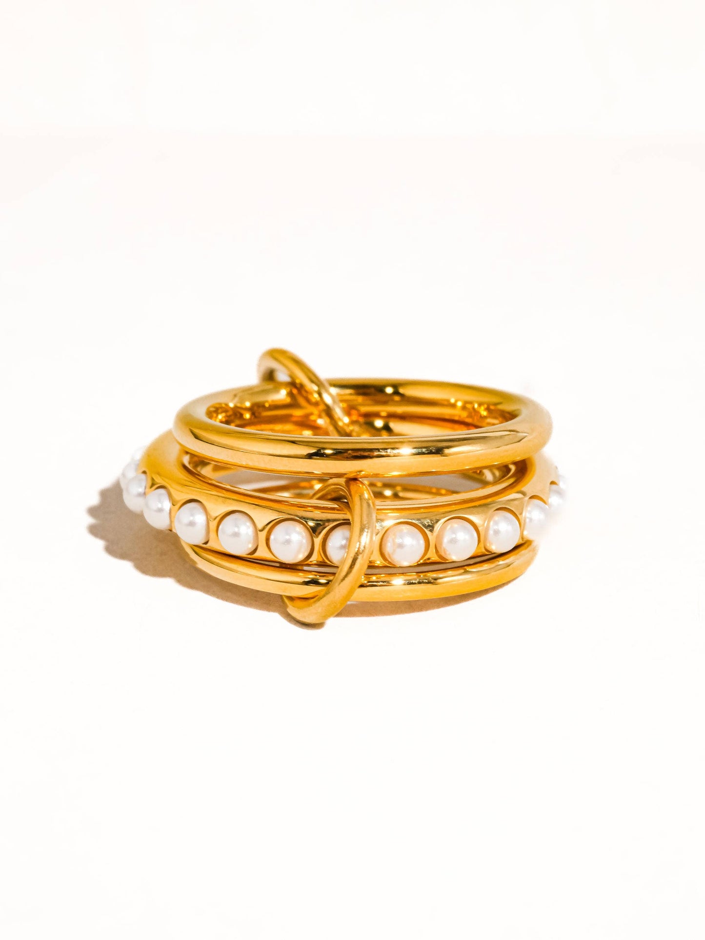 Gilded Glow Stacker Ring