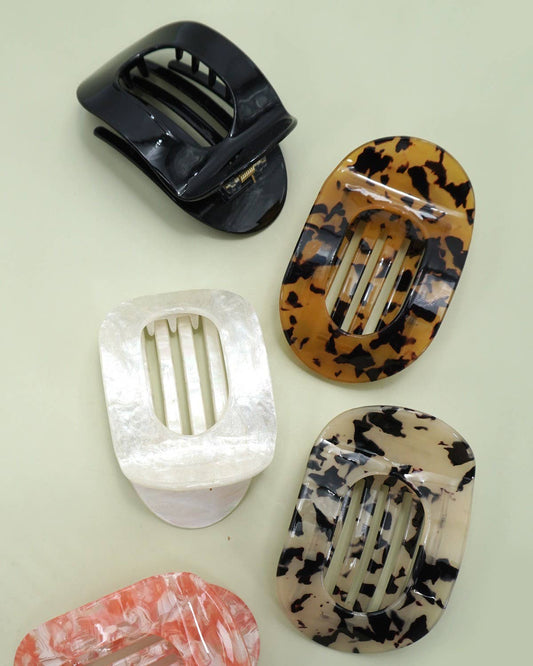 Jumbo Lay Flat Oval Hair Clips