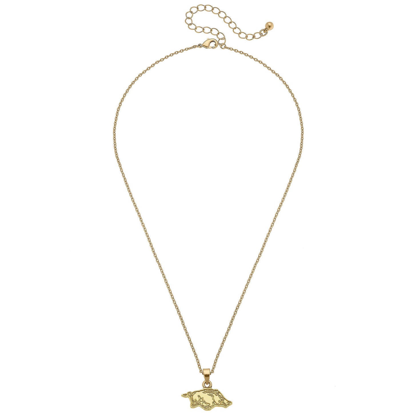 Arkansas Razorbacks 24K Gold Plated Delicate Necklace