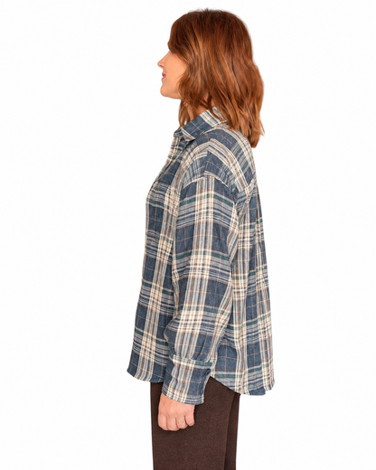 Well Plaid Button Down - Blue