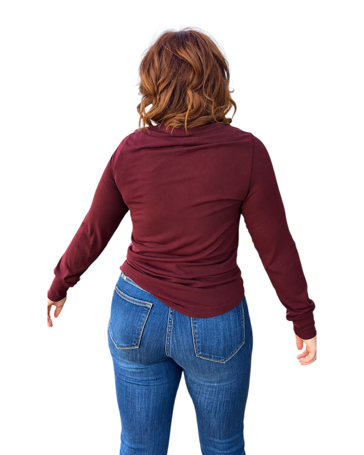 Stacy Long Sleeve Top - Plum