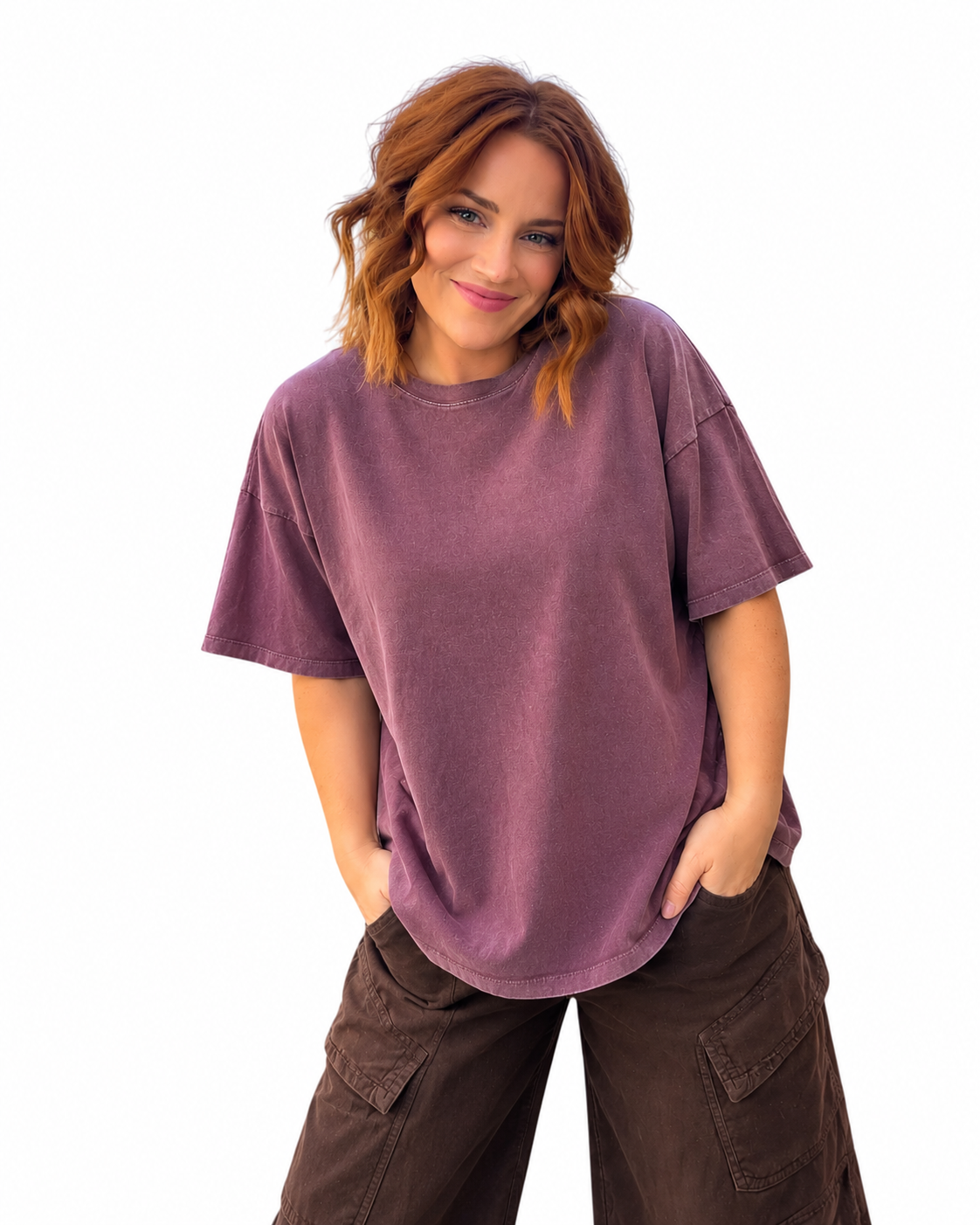 Washed Away Tee - Dark Cherry