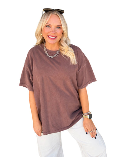 Washed Away Tee - Dark Brown