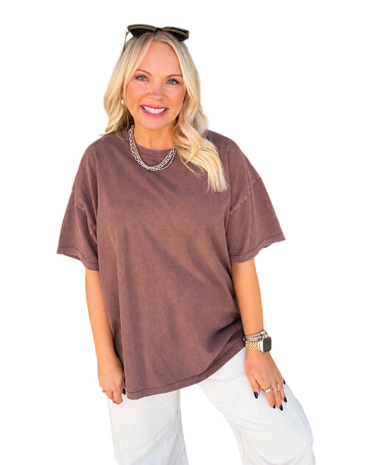 Washed Away Tee - Dark Brown