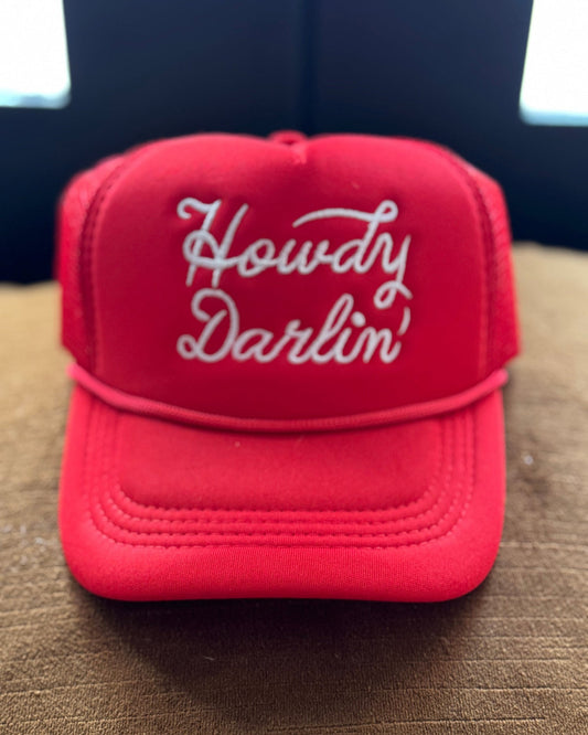 The Howdy Darlin' Trucker Hat - Red