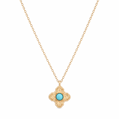 The Turquoise Fleur Pendant Necklace