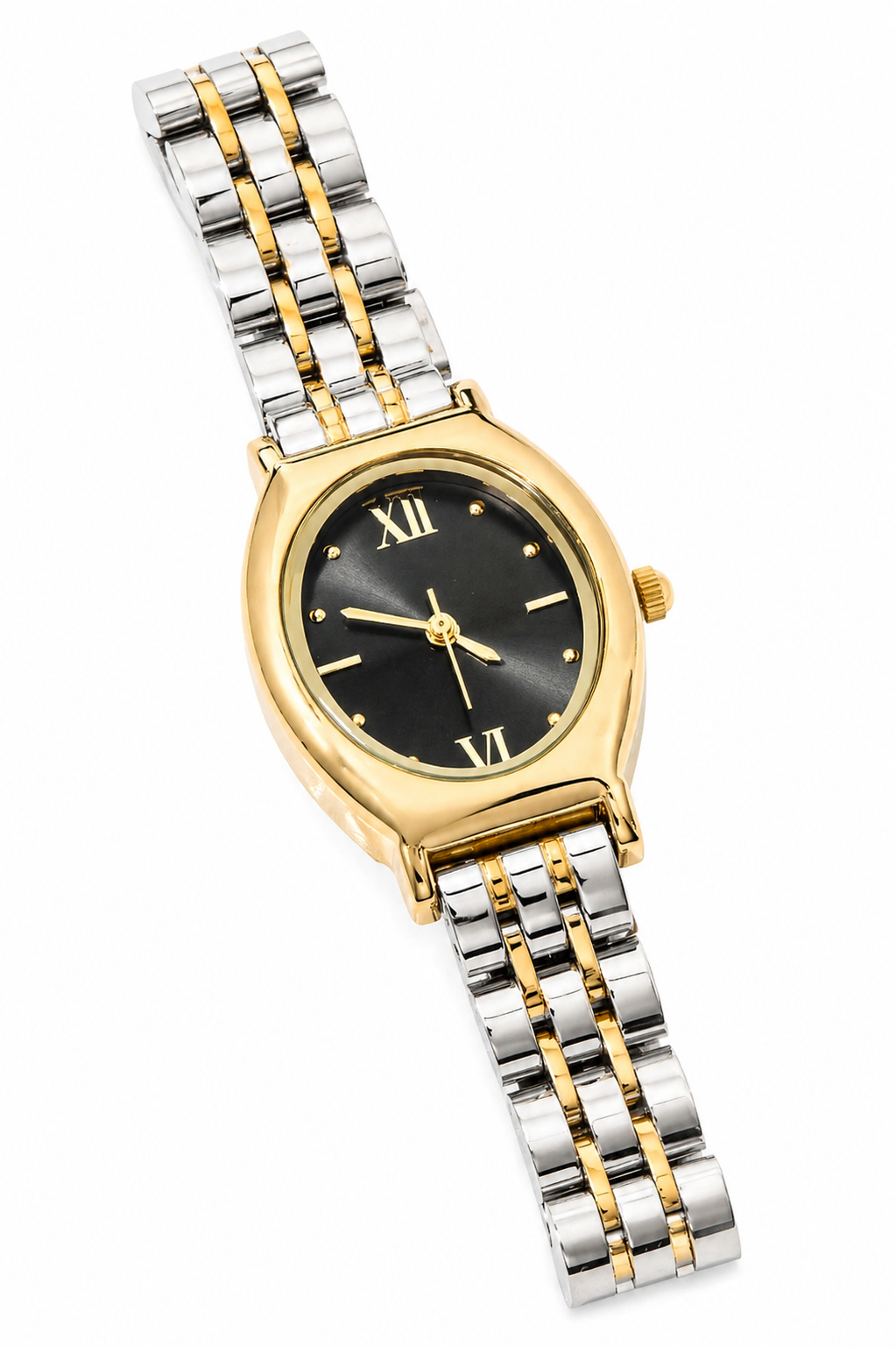 Timeless Two-Tone Oval Watch