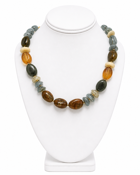 Juniper Resin Beaded Necklace