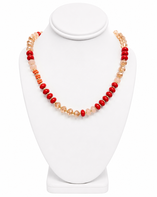 Orange Crush Beaded Necklace
