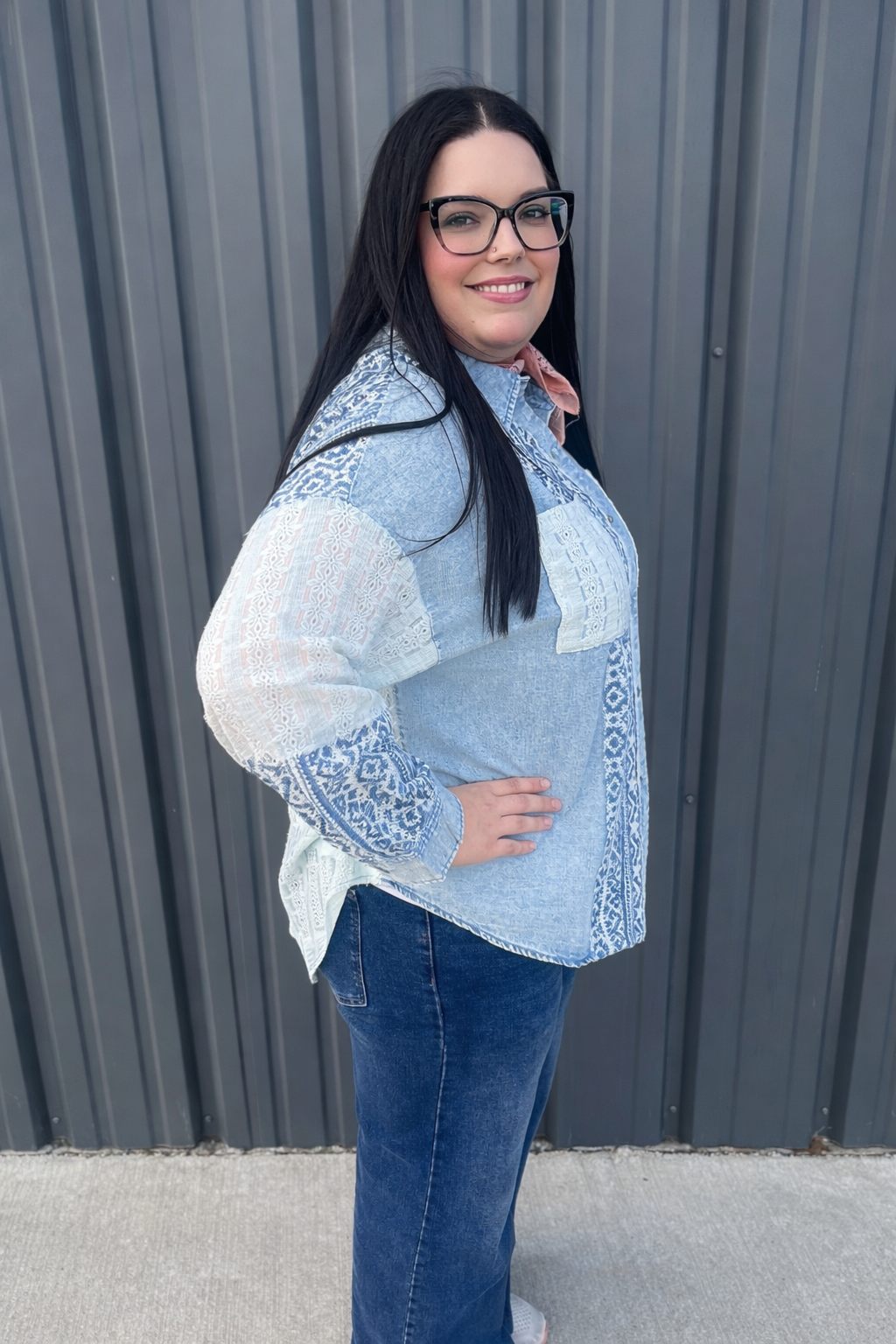 Daydream Patchwork Denim Shirt