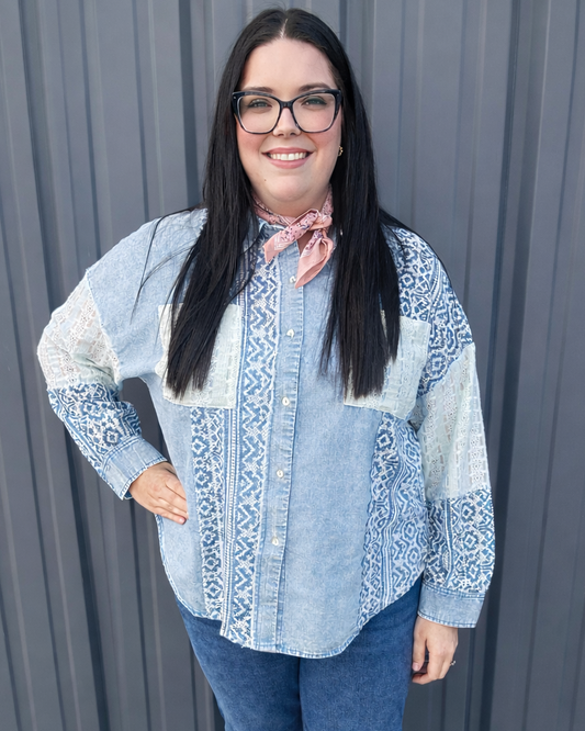 Daydream Patchwork Denim Shirt