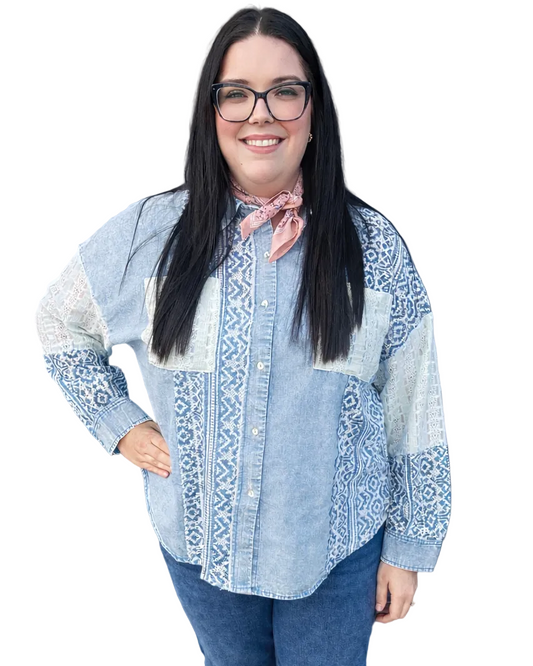 Daydream Patchwork Denim Shirt