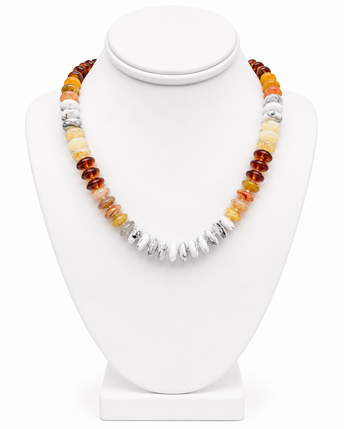 Marbled Resin Beaded Necklace
