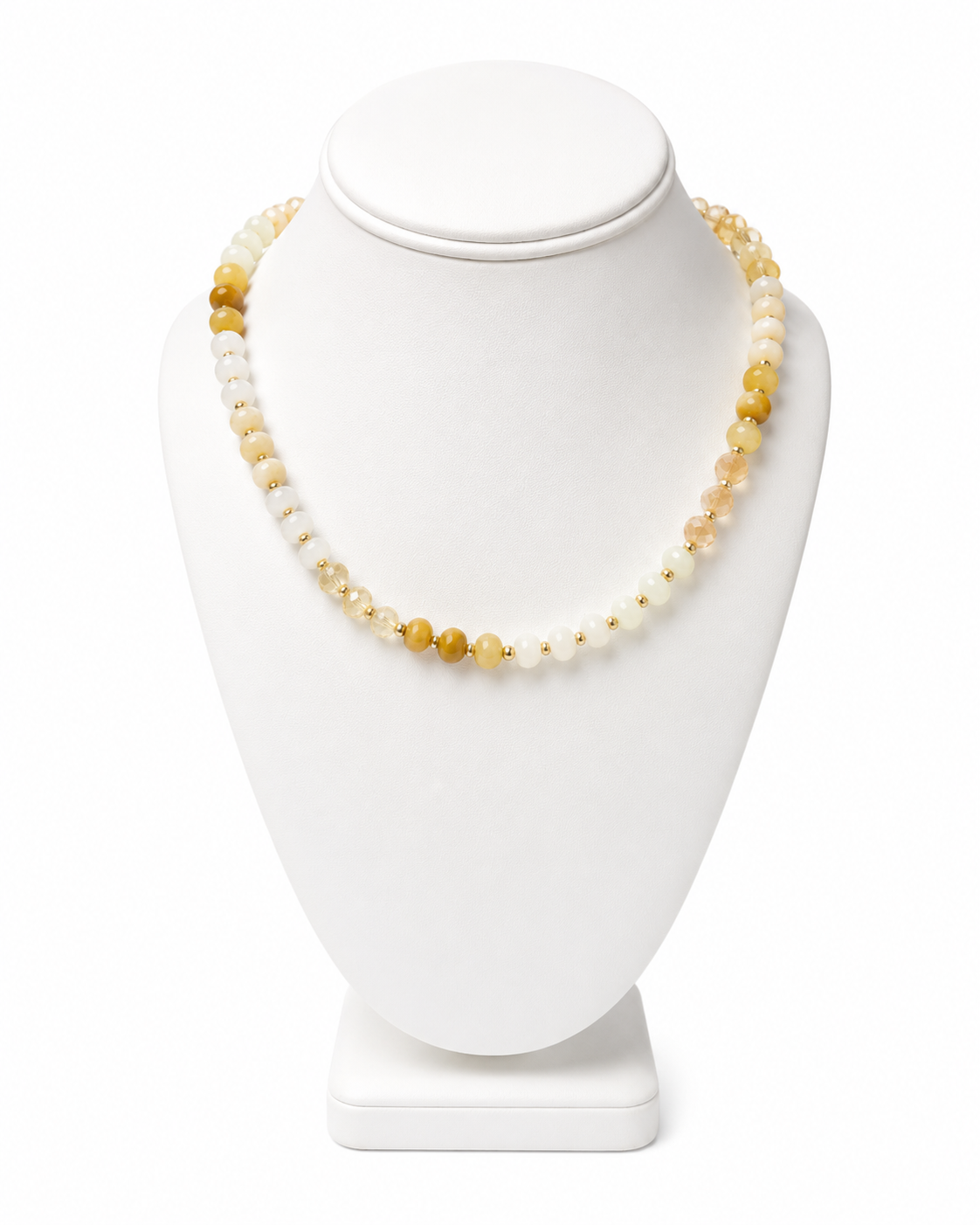 Round Stone Beaded Necklace