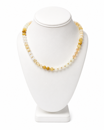 Round Stone Beaded Necklace