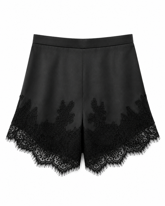 All About Lace Shorts - Black
