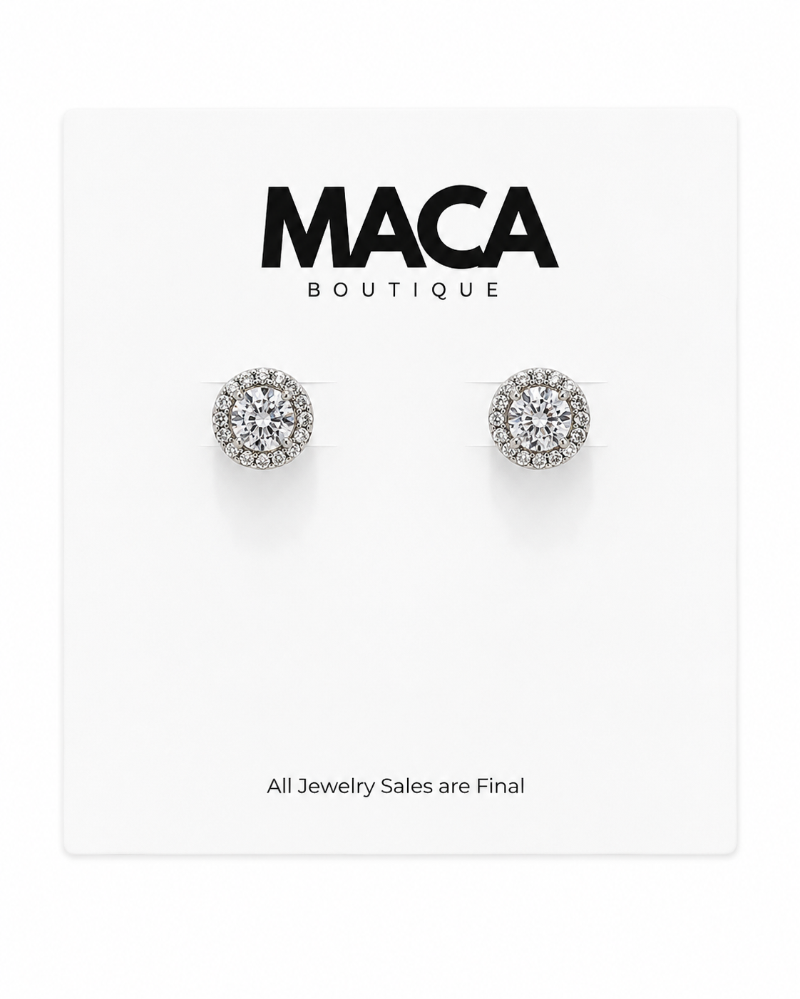 Radiant Halo Stud Earrings