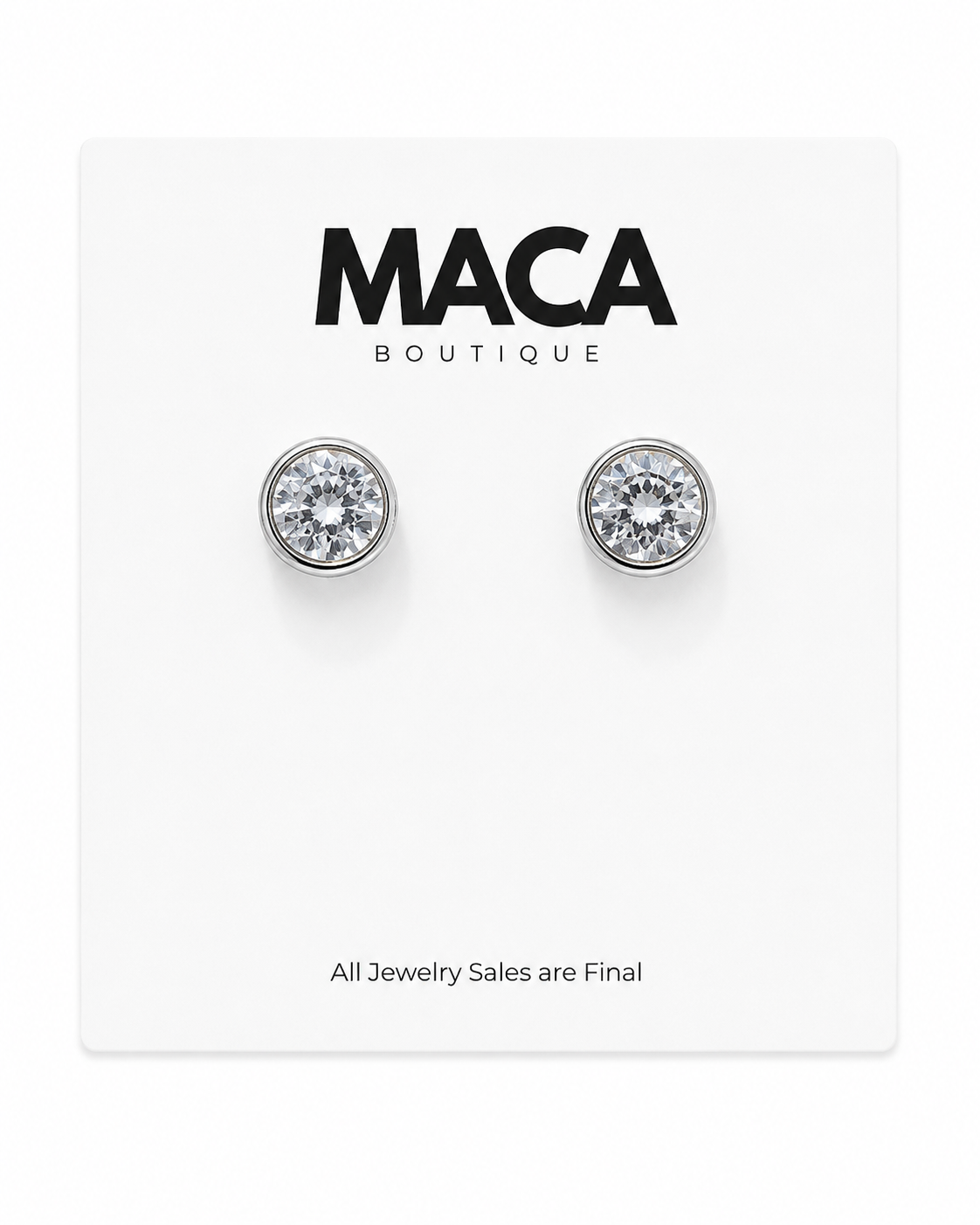 Timeless Bezel Stud Earrings
