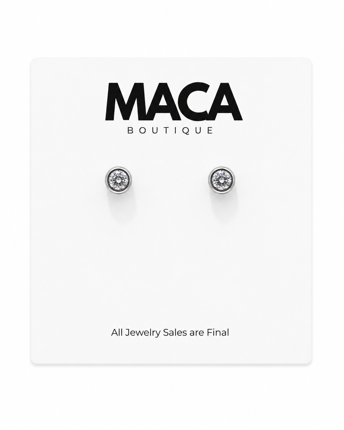 Mini Timeless Bezel Stud Earrings