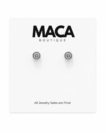 Mini Timeless Bezel Stud Earrings
