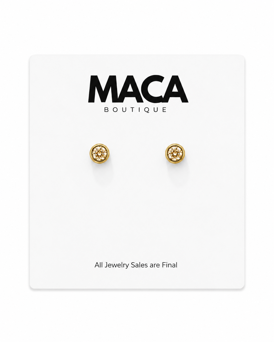 Mini Timeless Bezel Stud Earrings