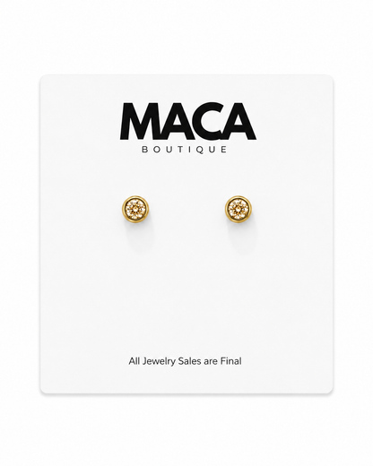 Mini Timeless Bezel Stud Earrings
