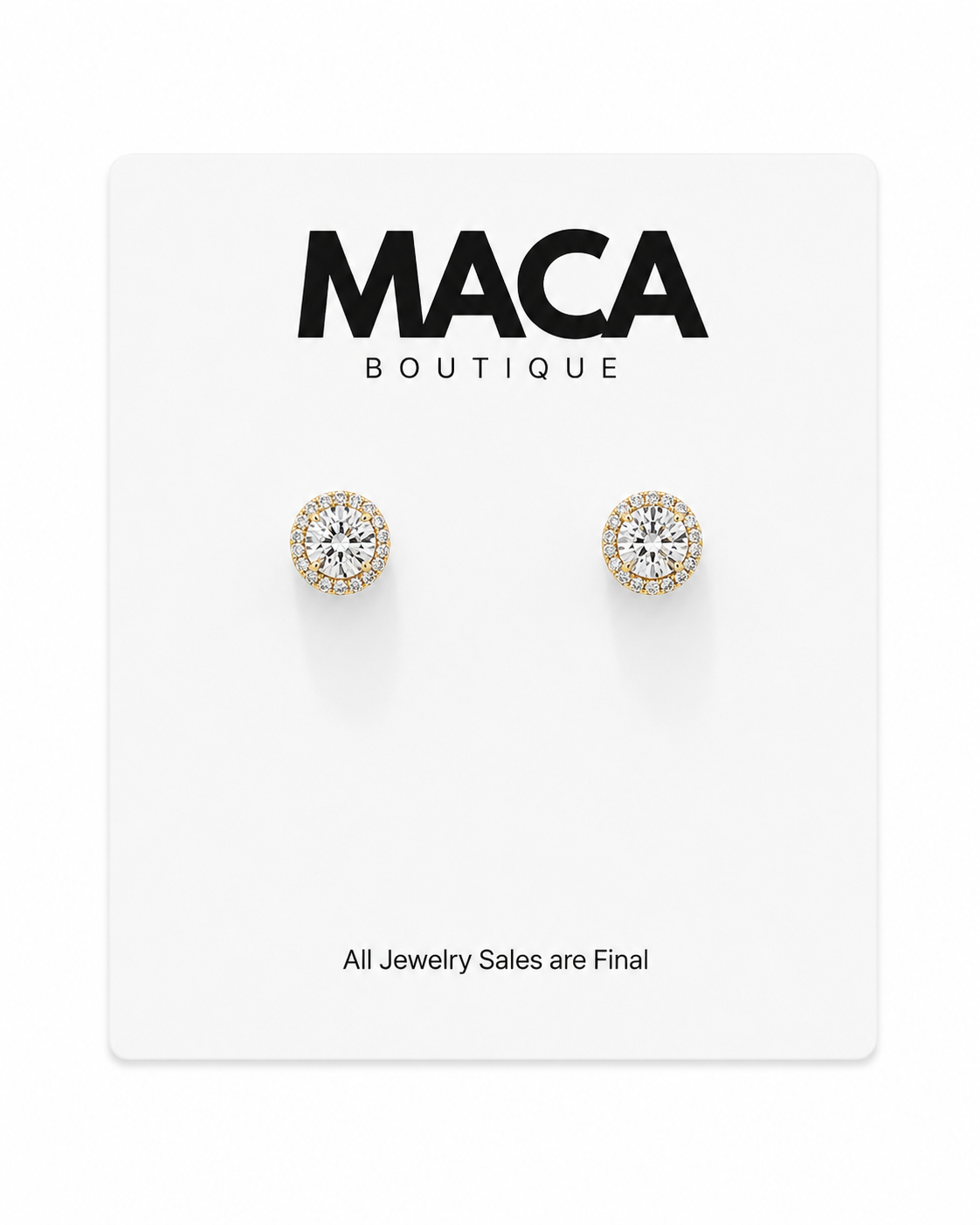 Golden Halo Stud Earrings