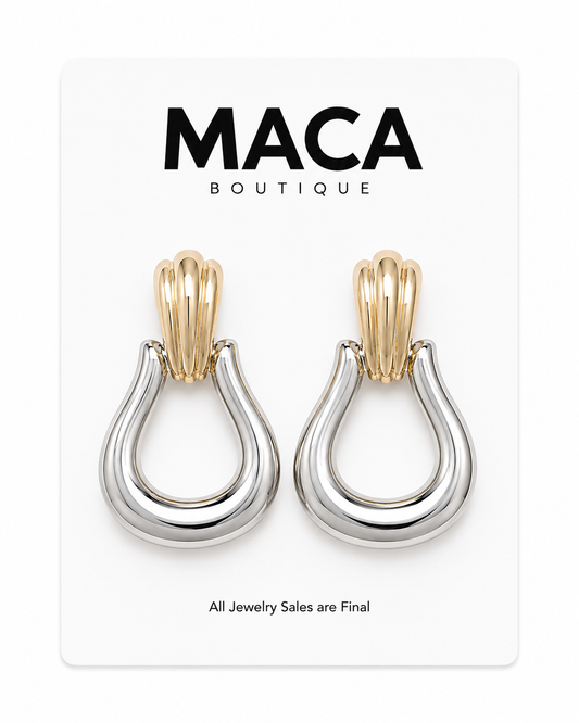 Sculpted Link Earrings