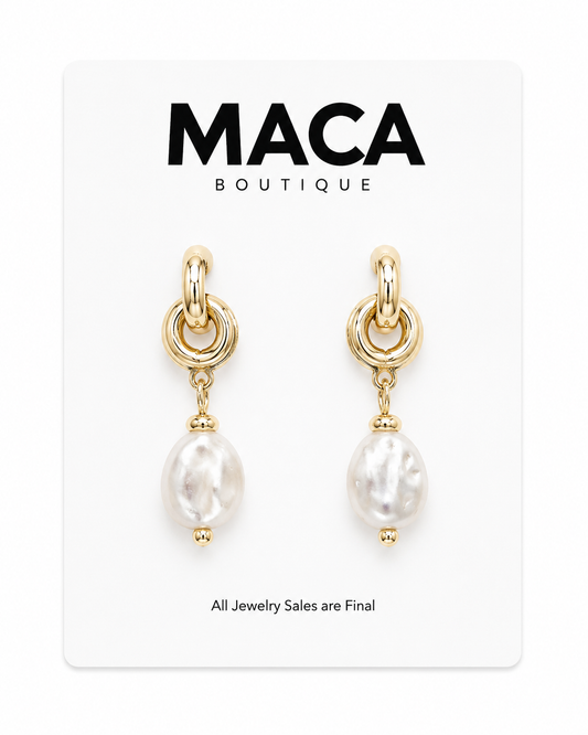 Knotted Pearl Drop Earrings