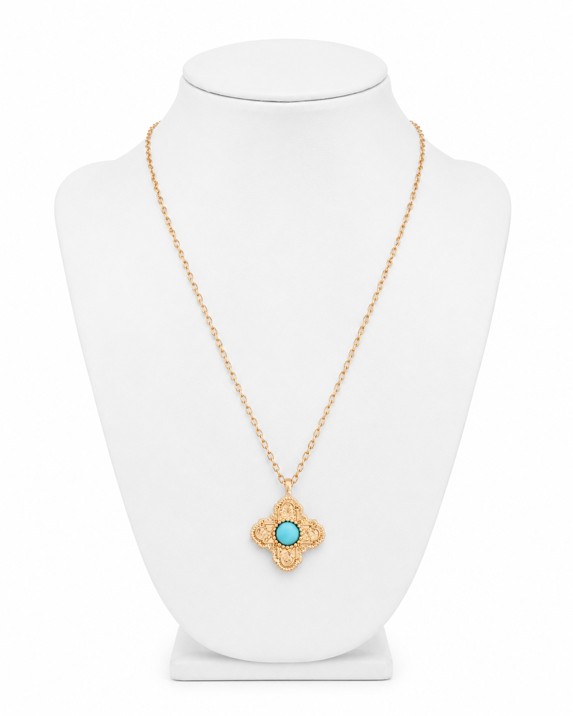 The Turquoise Fleur Pendant Necklace