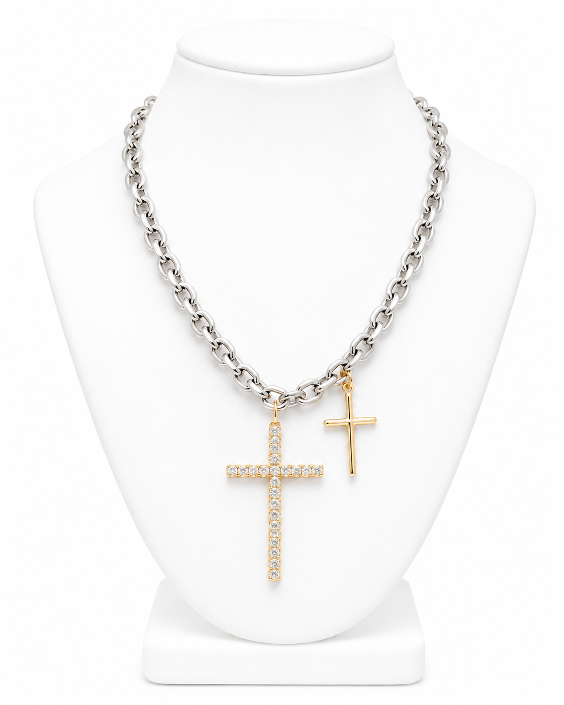 Layered Faith Chain Necklace
