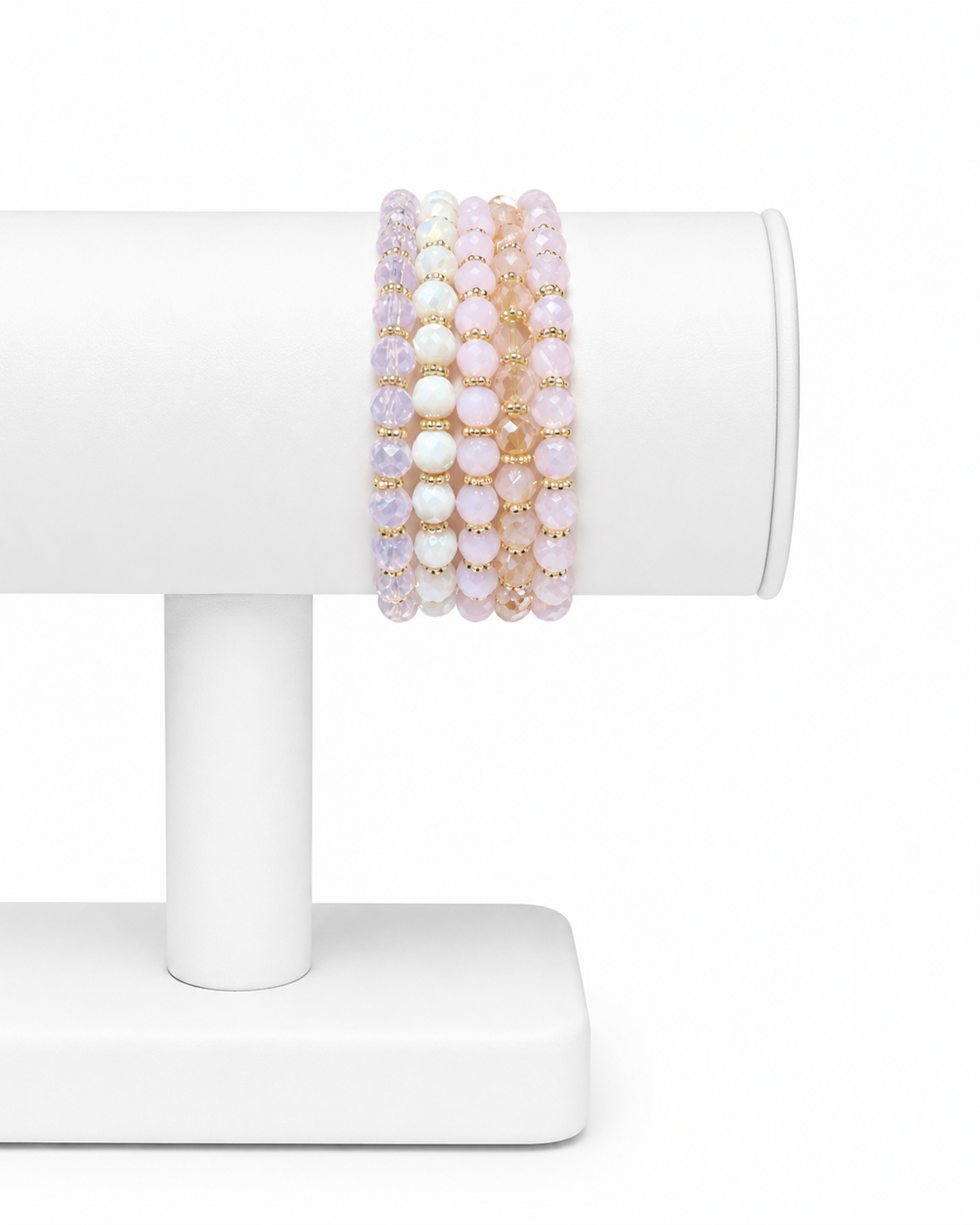 Polished Petal Bracelet Stack