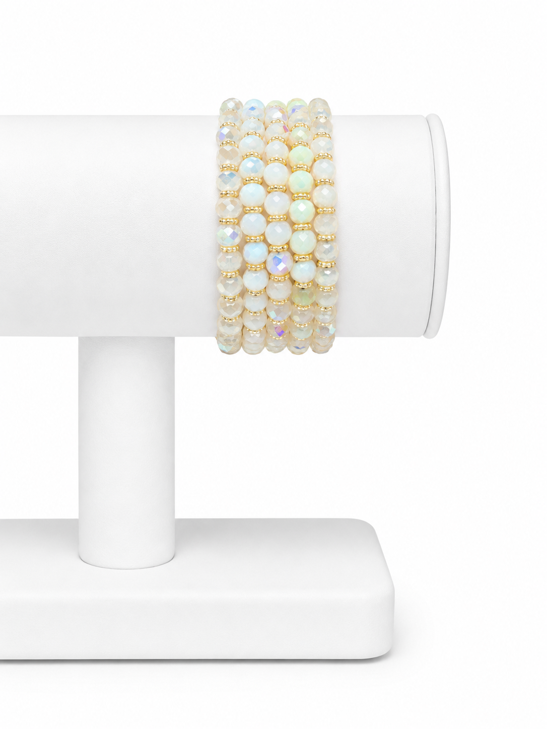 Polished Petal Bracelet Stack
