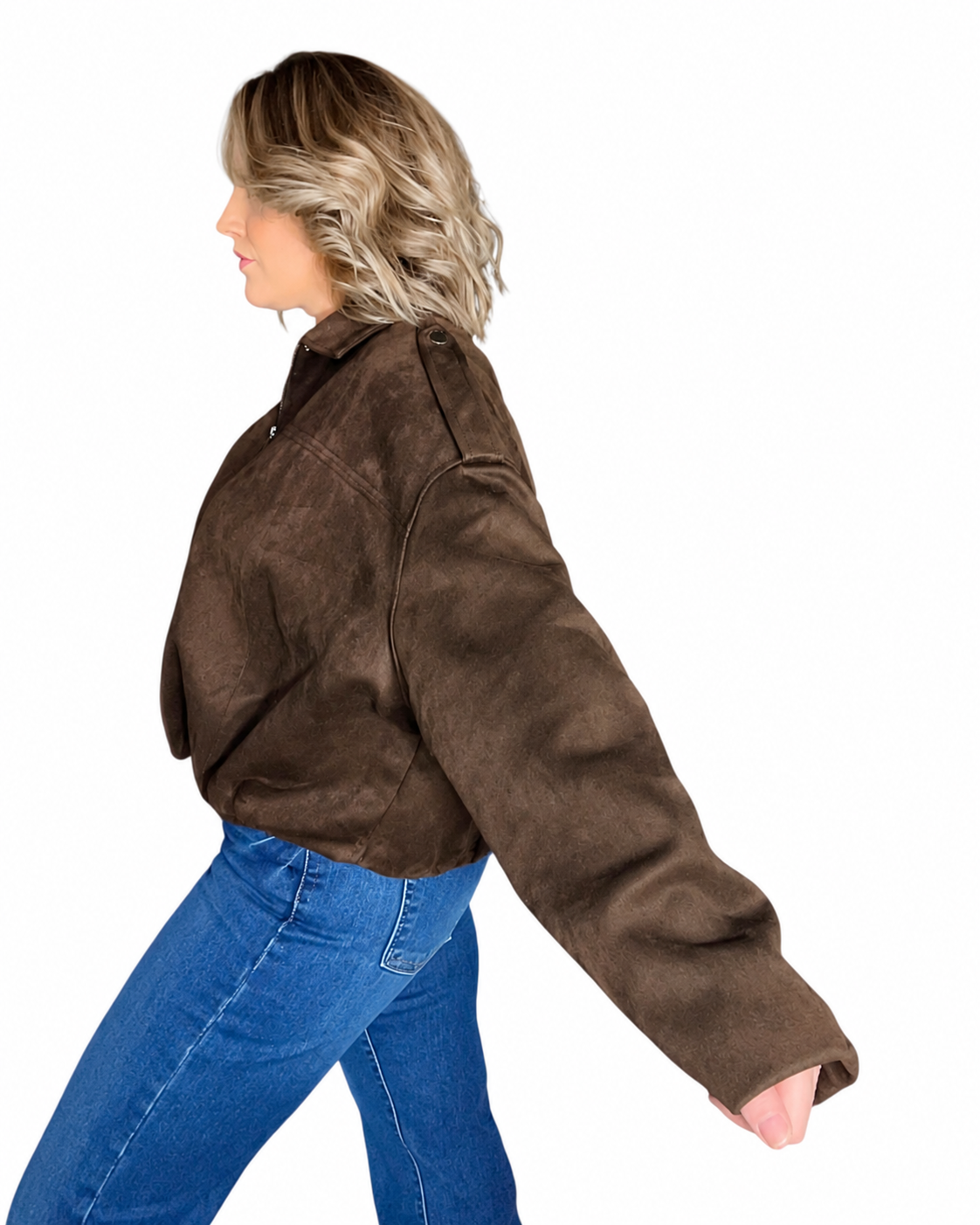 Espresso Yourself Faux Suede Jacket