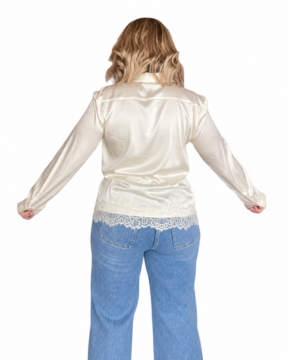 Lace & Line Button Down