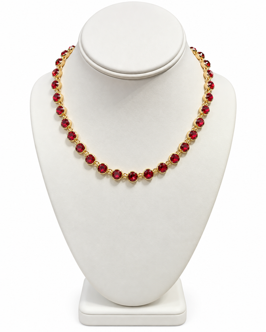 Gem of the Moment Necklace - Red