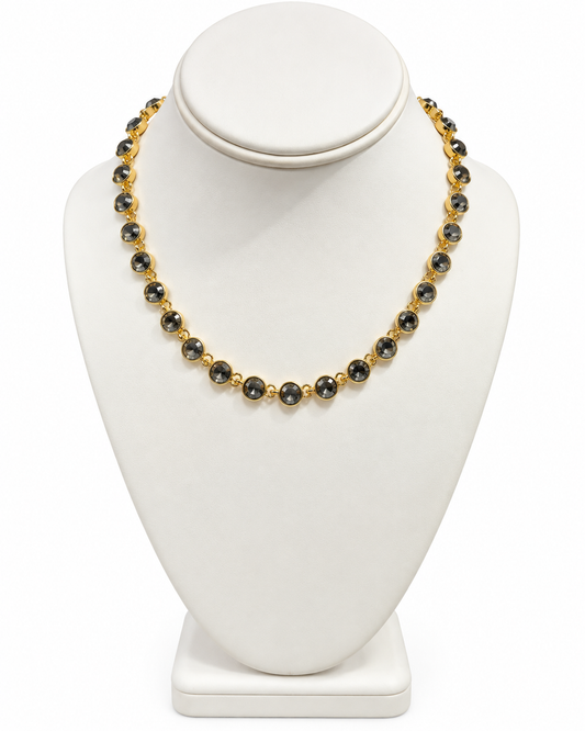 Gem of the Moment Necklace - Grey