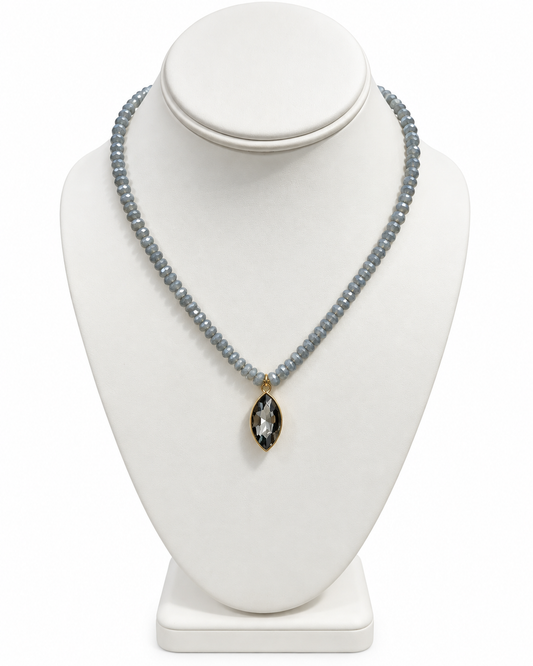 Grey Area Beaded Necklace