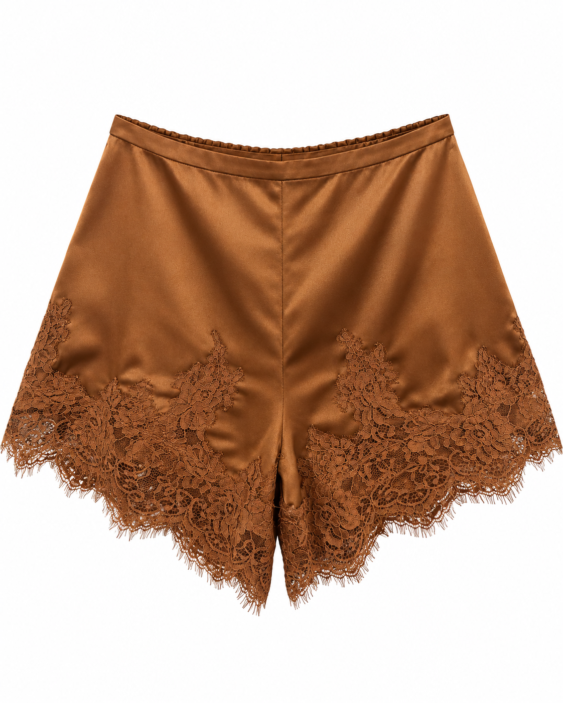 All About Lace Shorts - Brown