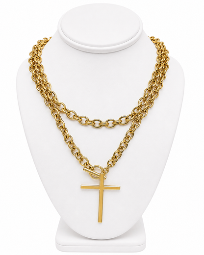Wrap Around Cross Necklace