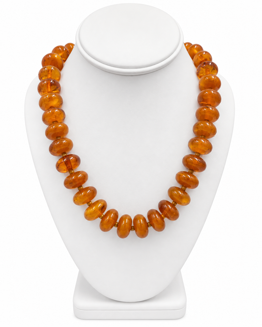 Amber Haze Beaded Necklace