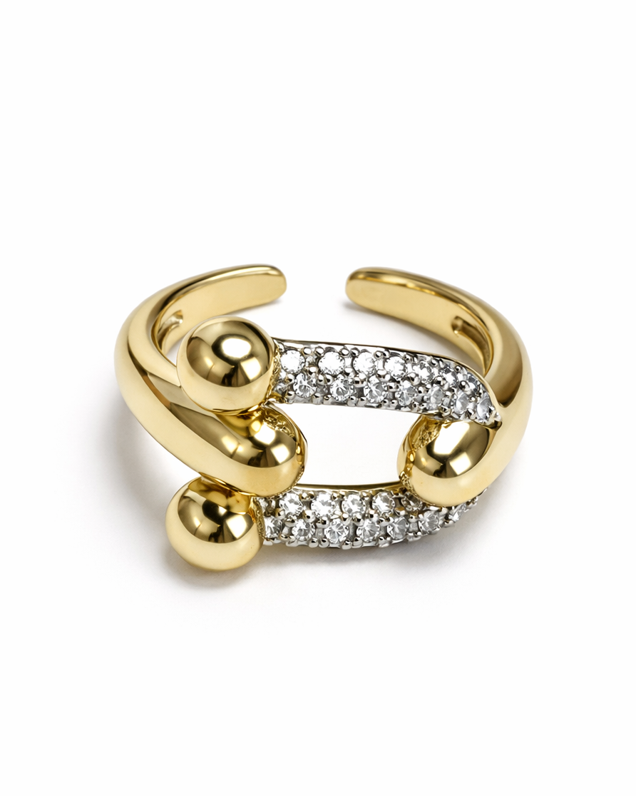 Golden Mesa Statement Ring