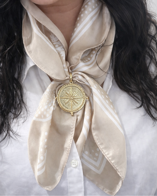 Gold Compass Star Charm