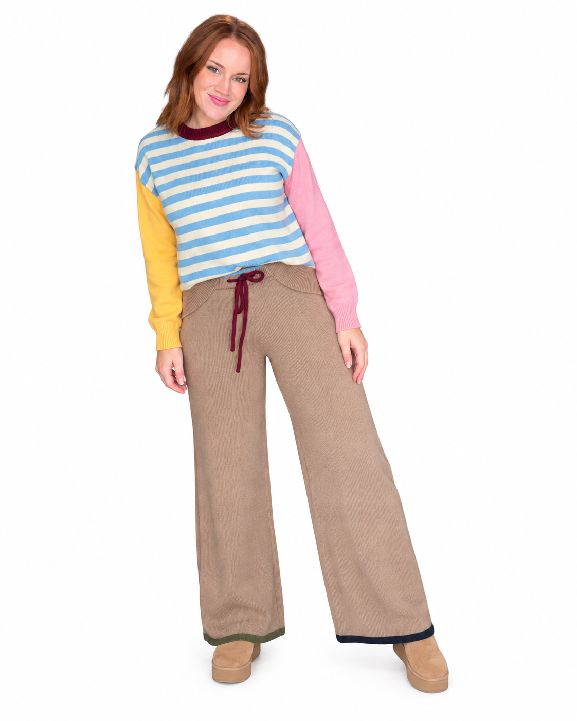 Color Outside the Lines Knit Pants